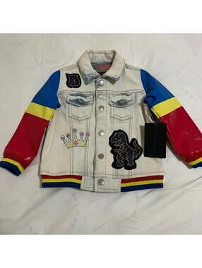 Elite Premium Denim Kids Multicolor Jacket Size 24 Months New with Tags